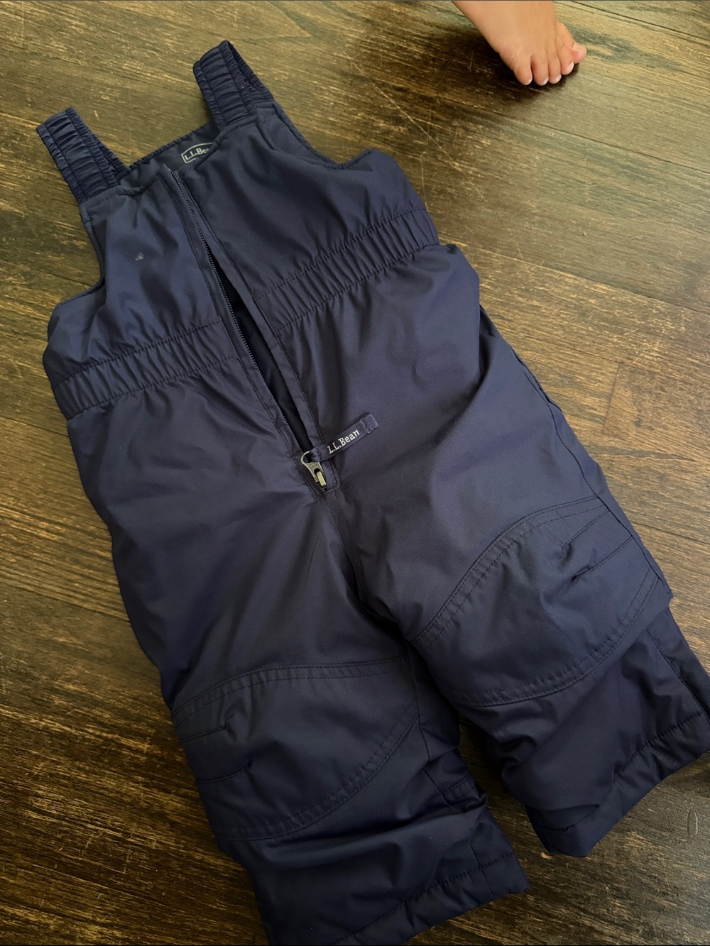 L.L. Bean Navy Toddler Insulated Snow Bibs